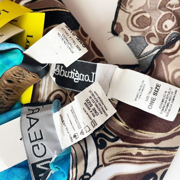 NEW Vintage Sarong Swim Cover Ups Reptile Artsy Deadstock One Size Lot of 3 - Picture 7 of 7